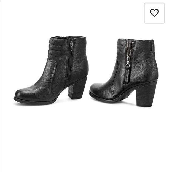 Clarks Black Palma Trina Leather Ankle Boot Bootie 9.5 - Picture 14 of 15